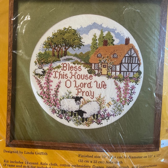 Vintage Bless This House Counted Cross Stitch Kit New Sealed The Creative Circle - Picture 2 of 6